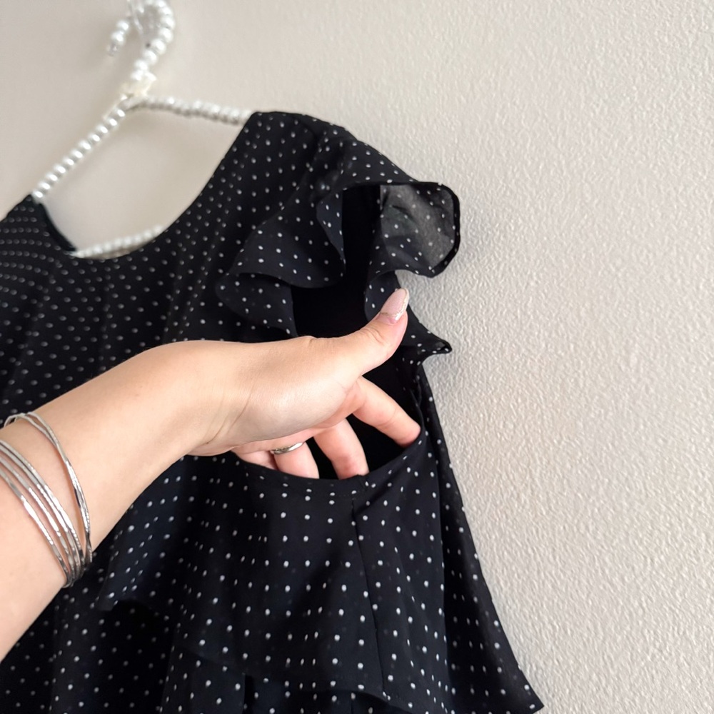 NWT Who What Wear Polka Dot Tiered Dress - Picture 5 of 7